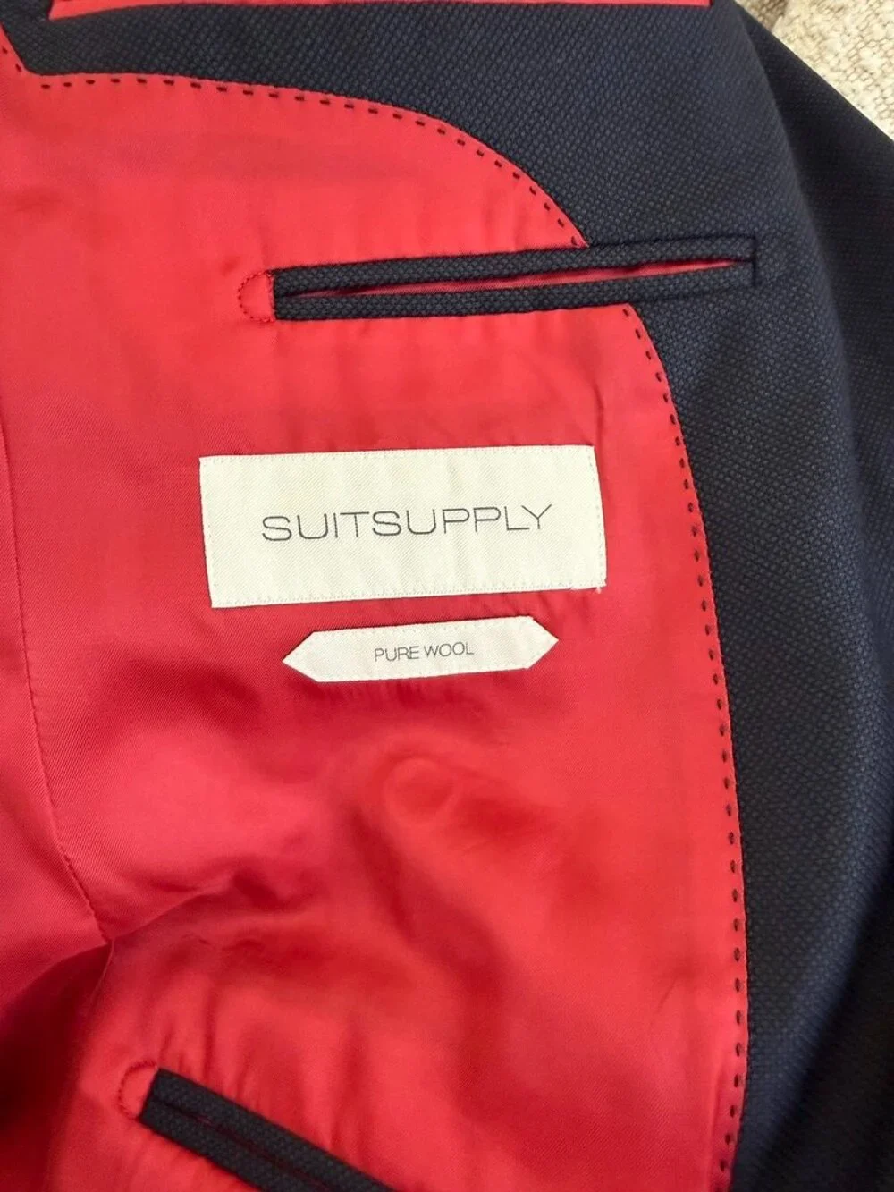 SUITSUPPLY Navy Blue Suit (40R)